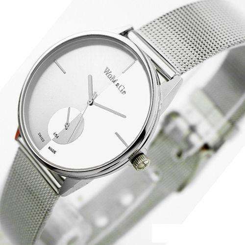 Ladies Elegant WOMAGE Steel Mesh Band Watch